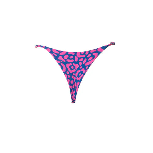 TANGA REGULABLE LEOPARDO ROSA CON AZUL