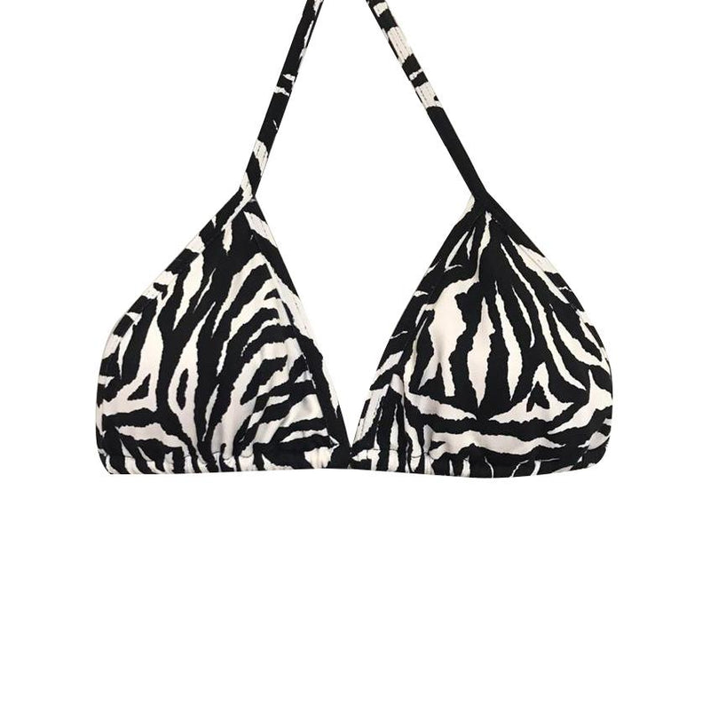 TOP TRIÂNGULO ZEBRA PRETO