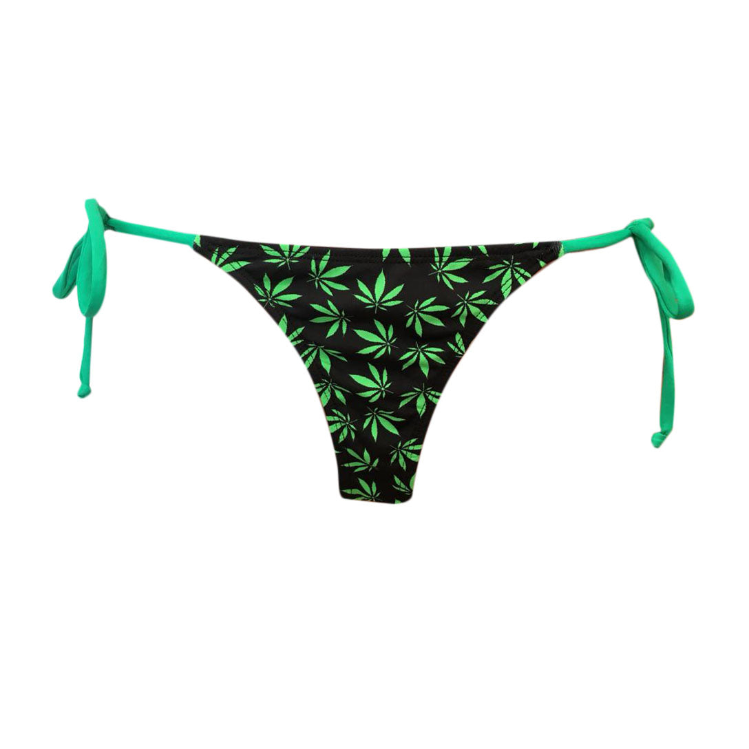 TANGA RIPPLE MARIJUANA NEGRO – princessriobikinis.com