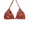 TOP TRIÂNGULO ZEBRA LARANJA NEON