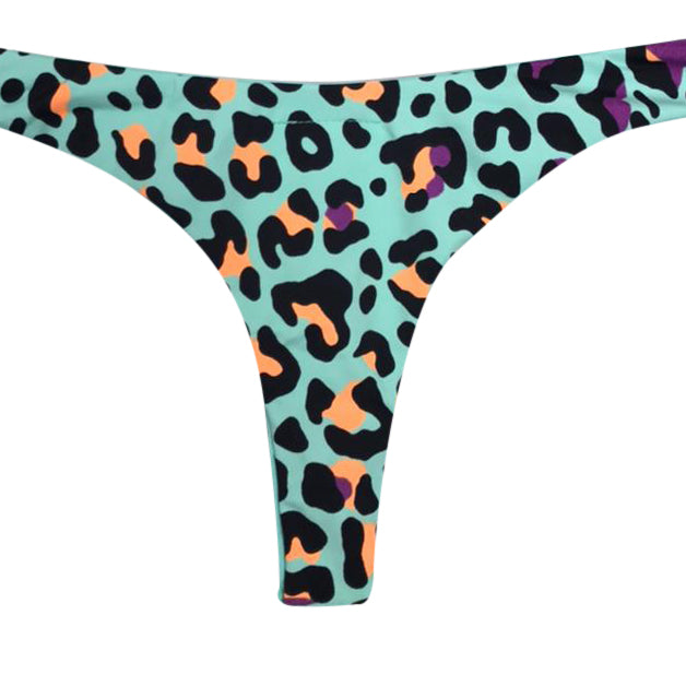 TANGA ASA DELTA LEOPARDO TURQUESA COLORES