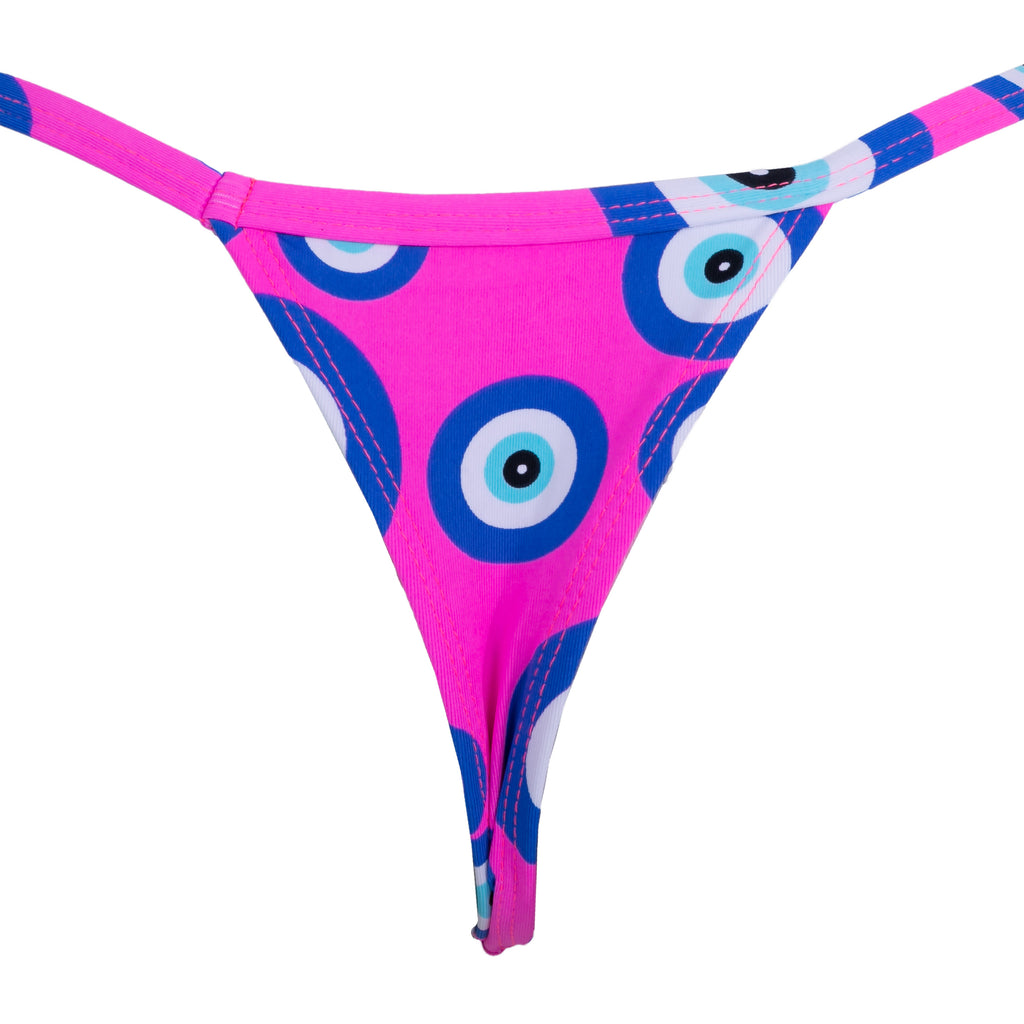 MINI TANGA NEON OLHOS ROSA